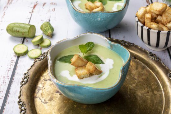 شوربه الكوسه بالنعناع - شيف سلمى سليمان